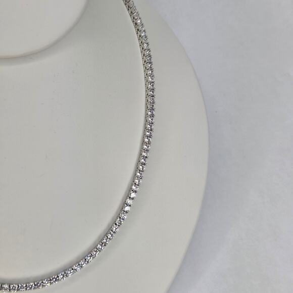 Marchesa Cubic Zirconia Tennis Collar Statement Necklace, 16" NEW - Picture 3 of 13